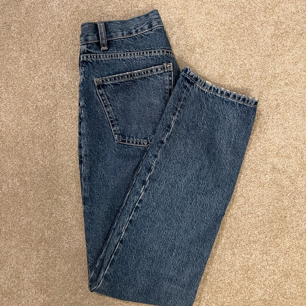 Zara Distressed Blue Denim Jeans